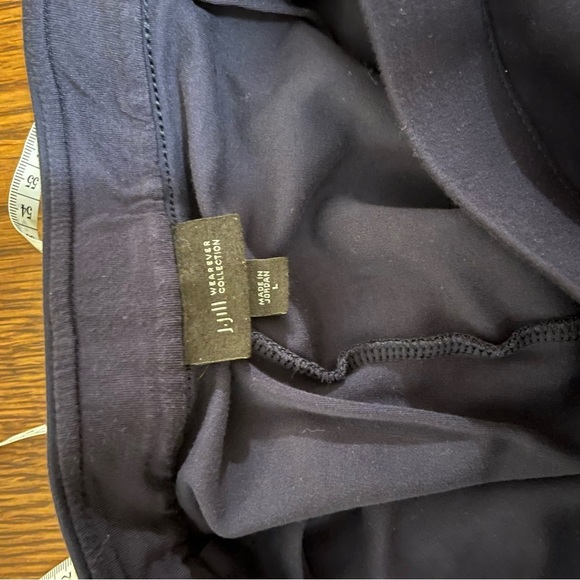 J JILL ~ Women’s Wearever Collection Navy Blue Wide Leg Cropped Pants - Picture 5 of 10